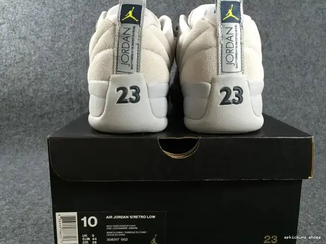 Rep Low 12 Jordan Air Grey 308317-002 Suede 0501